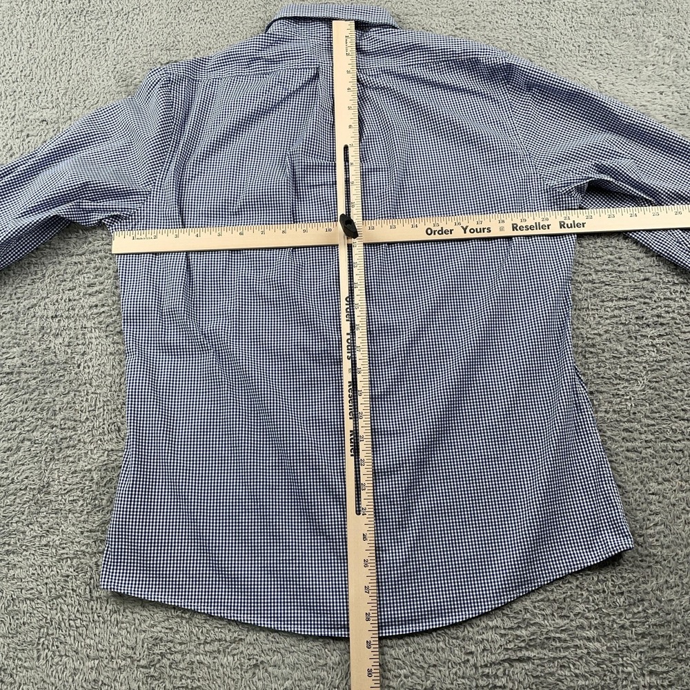 Brooks Brothers Shirt Mens Medium Blue Check Regent Fit Stretch Button Down - Picture 3 of 7